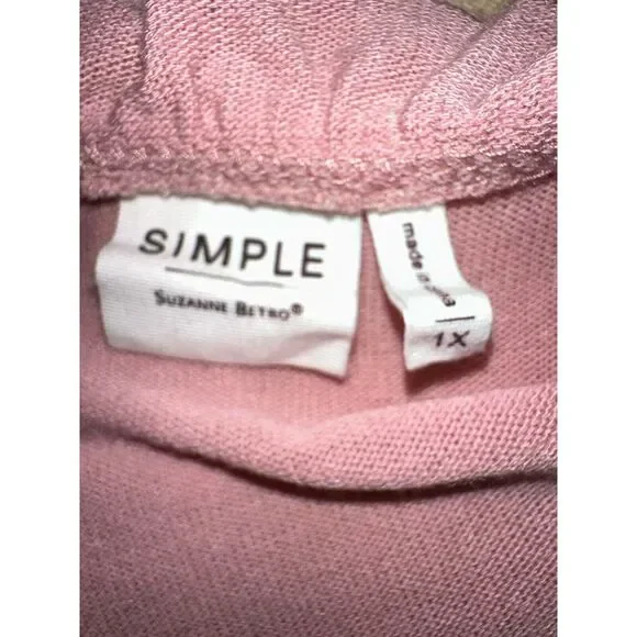 Simple Suzanne Betro Plus Sized Dusty Rose Pink Tiered Ruffle Boho Dress Size 1X - Picture 3 of 4